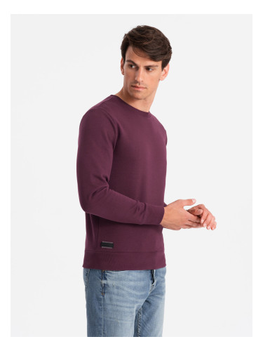 Ombre Men's BASIC cotton non-stretch sweatshirt - maroon