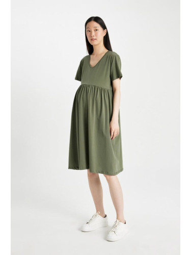 DEFACTO Regular Fit Short Sleeve Short Maternity Dress