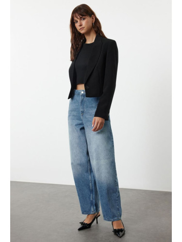 Trendyol Blue High Waist Barrel Baggy Jeans