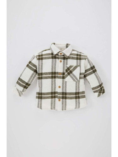 DEFACTO Baby Boy Plaid Flannel Long Sleeve Shirt