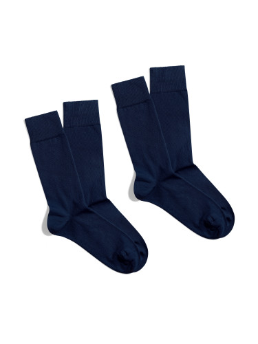 Banana Socks Unisex's 2Pack Socks Essentials Midnight Muse Navy Blue