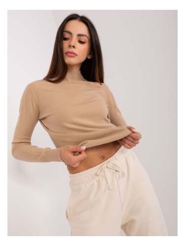 Camel turtleneck with cuffs