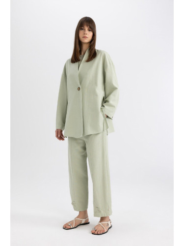 DEFACTO Harem Linen Blended Trousers