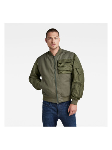 G-STAR Jacket - Chest pocket pm bomber green