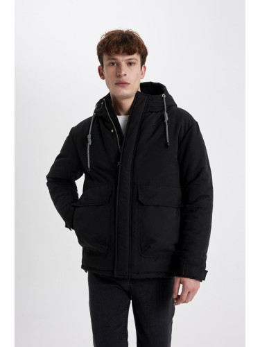 DEFACTO Water Repellent Regular Fit Hooded Coat