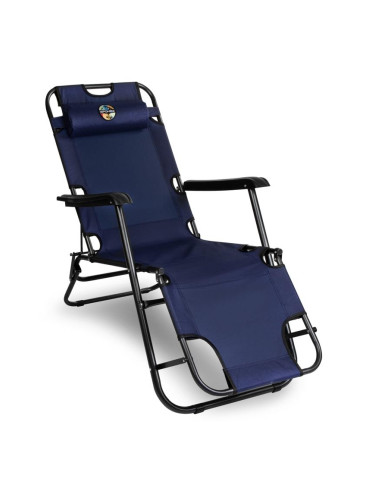 Spokey TAMPICO Warehouse drawing / chaise longue 2in1 dark blue