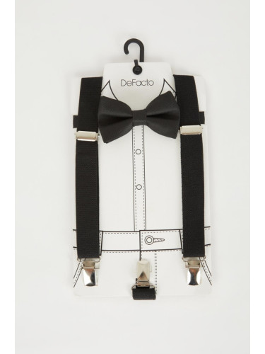 DEFACTO Boy's Trouser Suspenders Bow Tie Set of 2