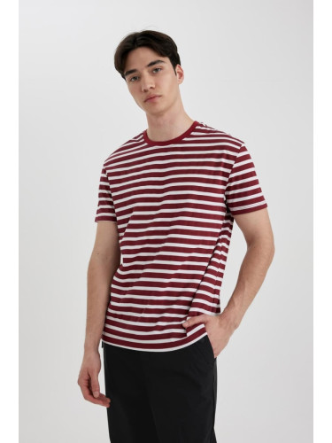 DEFACTO Regular Fit Crew Neck Striped Top