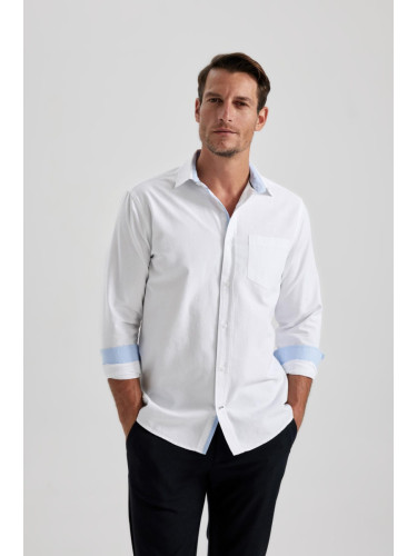 DEFACTO Regular Fit Oxford Long Sleeve Shirt