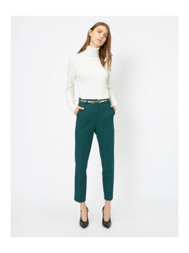 Koton Women's Green Pocket Detailed Trousers