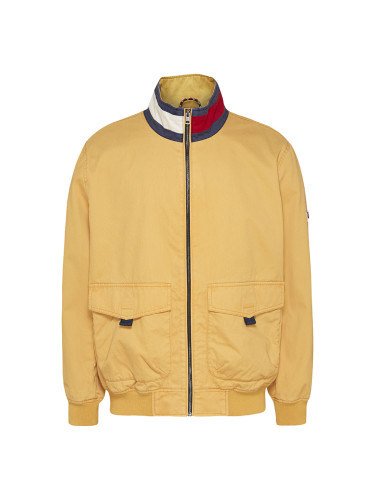 Tommy Jeans Jacket - TJM COTTON FLAG COLLAR BOMBER yellow