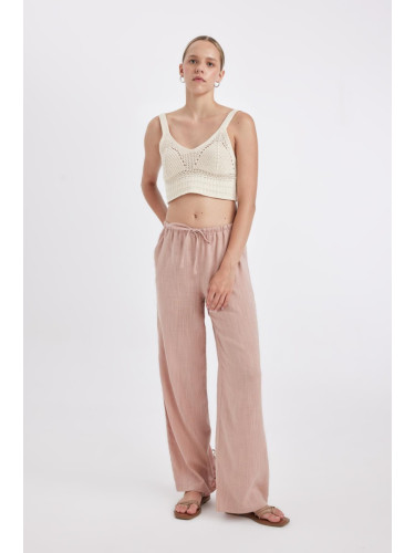 DEFACTO Wide Leg Double Pocket Normal Waist Standard Length Trousers