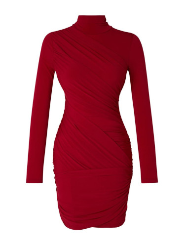 Trendyol Limited Edition Red Fitted Flexible Mini Knitted Dress