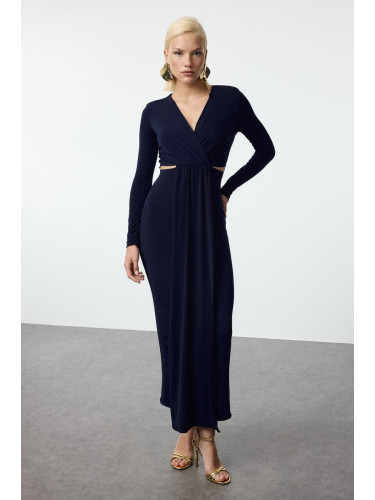 Trendyol Navy Blue Window/Cut Out Detail Knit Dress