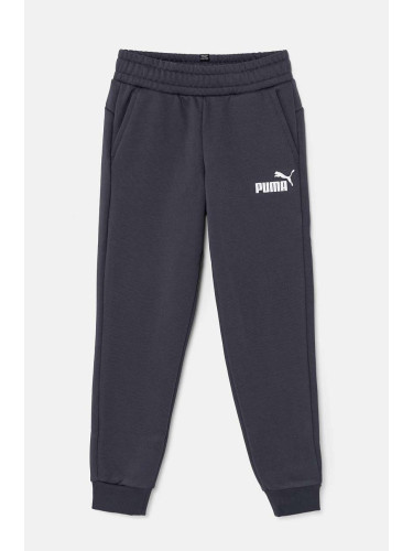 Детски спортен панталон Puma ESS Logo Pants FL cl B в сиво с принт