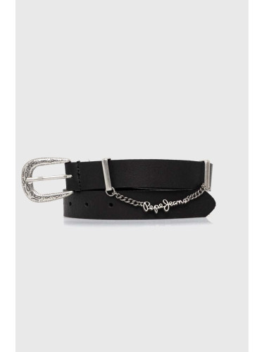 Кожен колан Pepe Jeans LEIGHTON BELT дамски в черно PL020853