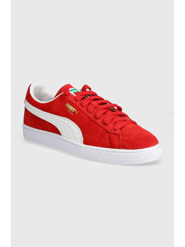 Велурени маратонки Puma Suede Classic в червено 399781