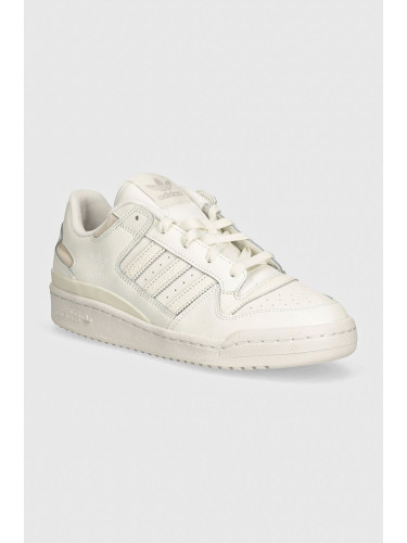 Кожени маратонки adidas Originals Forum Low в бяло IH7828