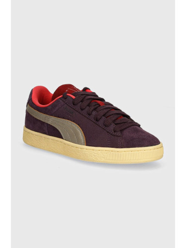 Велурени маратонки Puma Suede Play Paris в лилаво 398190