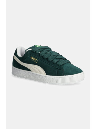 Кожени маратонки Puma Suede XL в зелено 395205