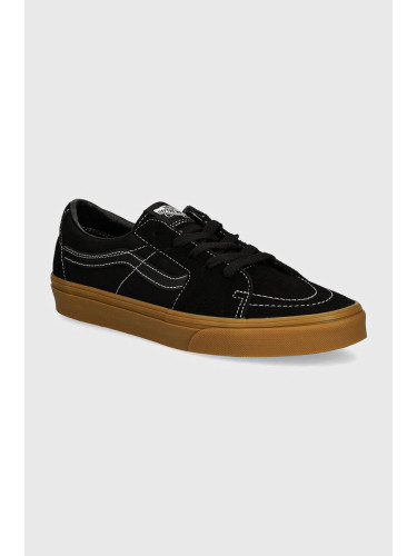 Велурени кецове Vans SK8-Low в черно VN0009QRCJJ1