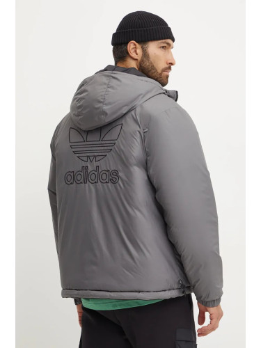 Яке с две лица adidas Originals Adicolor Reversible Jacket в черно зимен модел JD9071