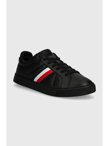 Маратонки Tommy Hilfiger ICON COURT LTH STRIPES в черно FM0FM05163