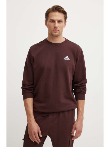 Суичър adidas Essentials в кафяво с изчистен дизайн IY9083