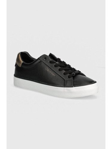 Маратонки Calvin Klein VULC LACE UP SAFF FOX W/MET BT в черно HW0HW02104