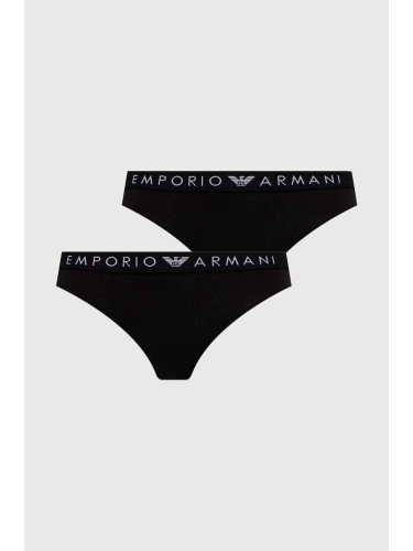 Бикини Emporio Armani Underwear (2 чифта) в черно 163334 4F227