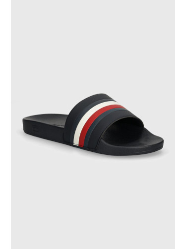 Чехли Tommy Hilfiger HILFIGER POOL SLIDE в тъмносиньо FM0FM05233