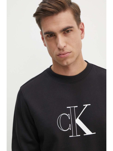 Суичър Calvin Klein Jeans в черно с принт J30J326034