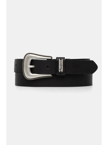 Кожен колан Pepe Jeans MILDRED BELT дамски в черно PL020852