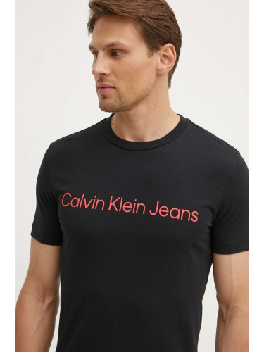 Памучна тениска Calvin Klein Jeans с принт J30J322552