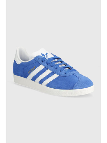 Велурени маратонки adidas Originals Gazelle в синьо IG2093