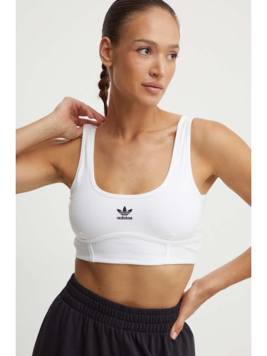 Топ adidas Originals Trefoil Bra в бяло IN4116