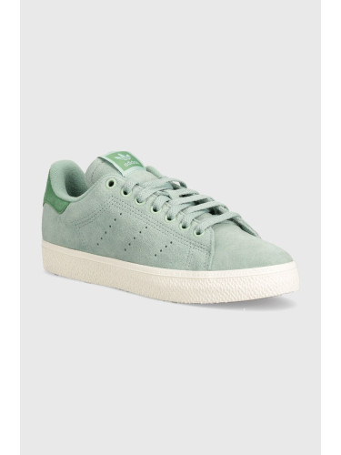 Велурени маратонки adidas Originals Stan Smith CS в зелено IF6944