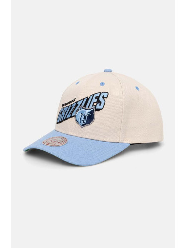 Шапка с козирка Mitchell&Ness Memphis Grizzlies в бежово с десен HHSS7555-MGRYYPPPOFWH