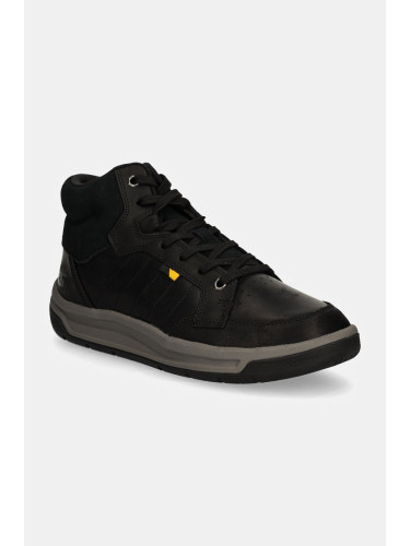 Кожени маратонки CAT Footwear APA CUSH MID в черно P725848