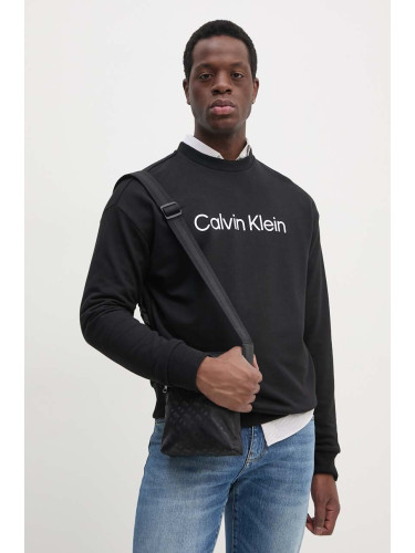 Памучен суичър Calvin Klein в черно с принт K10K112956