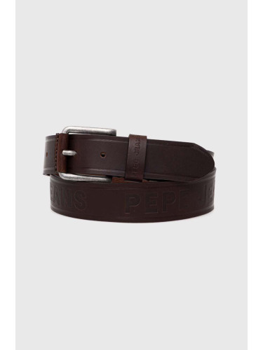 Кожен колан Pepe Jeans DAYTON BELT мъжки в кафяво PM021027