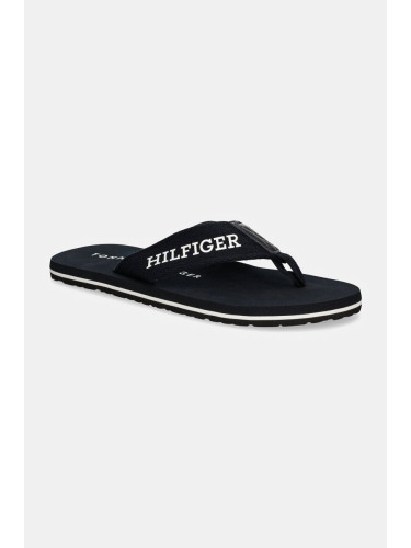 Джапанки Tommy Hilfiger HILFIGER MONOTYPE BEACH SANDAL в тъмносиньо FM0FM05237