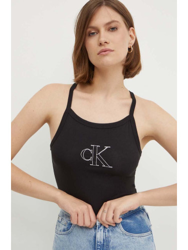 Топ Calvin Klein Jeans дамски в черно J20J223623