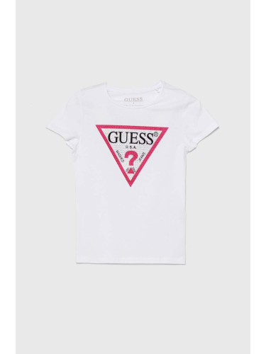 Детска тениска Guess в бяло J2YI51 K6YW1