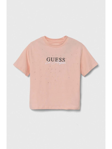 Детска тениска Guess в розово J4YI27 K6YW4