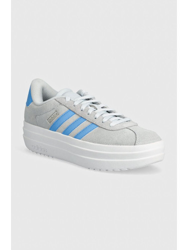 Детски велурени маратонки adidas VL COURT BOLD в сиво IH8033