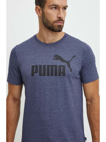 Тениска Puma в тъмносиньо с принт 586736