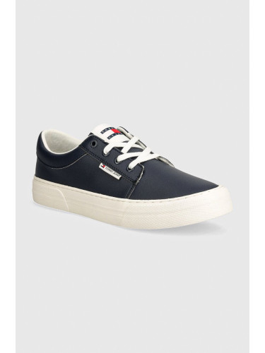 Маратонки Tommy Jeans TJM VULC. SKATE DERBY ESS в тъмносиньо EM0EM01400