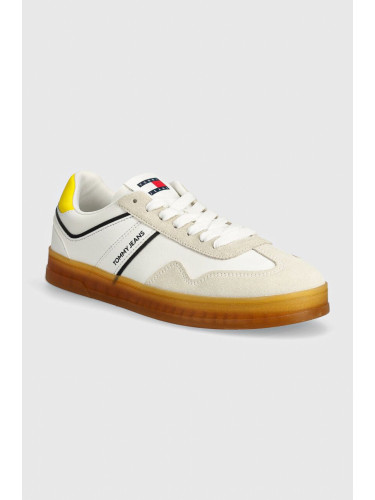 Маратонки Tommy Jeans TJM LEATHER RETRO CUPSOLE в бяло EM0EM01414