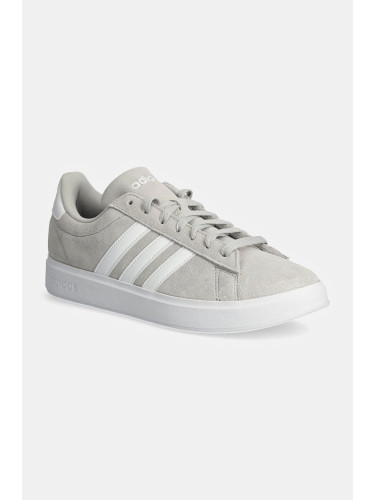 Велурени маратонки adidas Grand Court в сиво ID2970